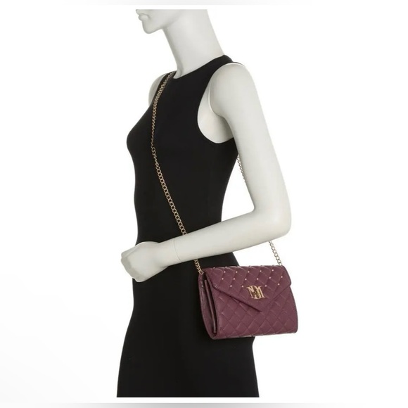 NWT-Badgley Mischka crossbody with diamond quilting- style 4181- in Plum color - Picture 4 of 15